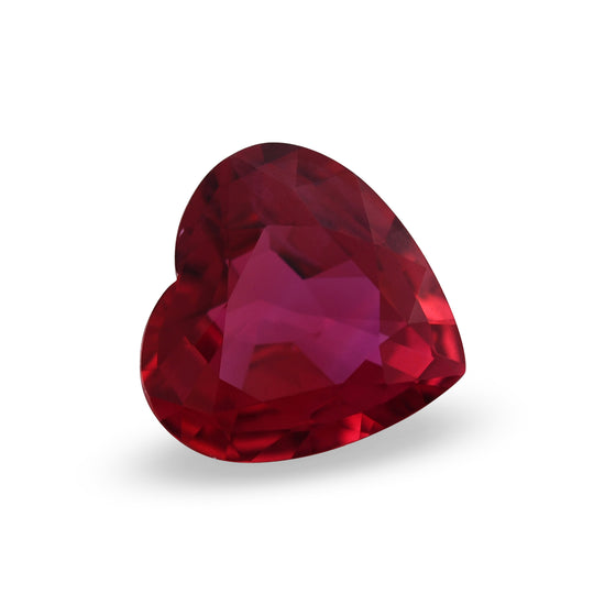 0.87 Carat Red MOZAMBIQUE Heart Ruby
