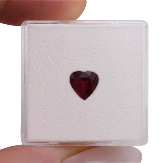 0.81 Carat Red MOZAMBIQUE Heart Ruby