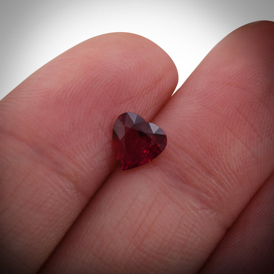 0.81 Carat Red MOZAMBIQUE Heart Ruby