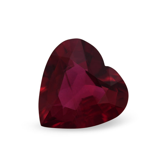 0.81 Carat Red MOZAMBIQUE Heart Ruby