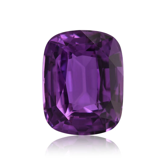 2.58 Karat violetter MADAGASKAR Cushion Saphir