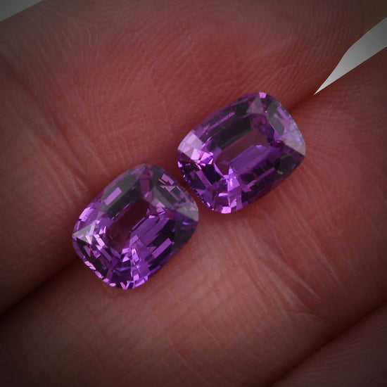 3.49 Carat Purple MADAGASCAR Cushion Sapphire