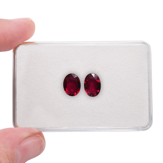 4.07 Carat Red  Oval Ruby
