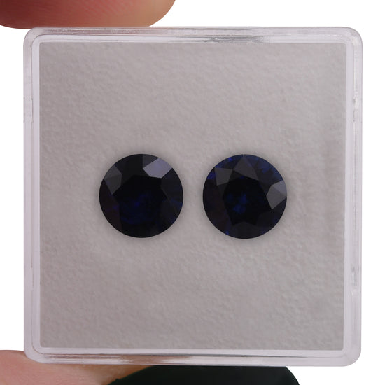 2,72 Karat blauer runder SRI-LANKA-Saphir