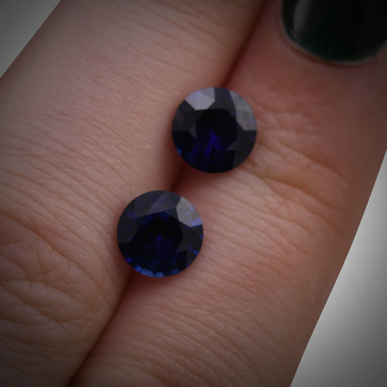 2,72 Karat blauer runder SRI-LANKA-Saphir