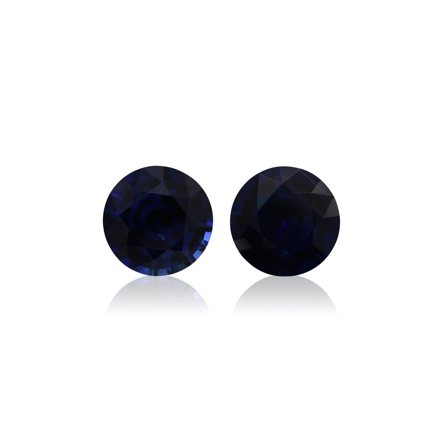 Zaffiro rotondo blu dello SRI LANKA da 2,72 carati