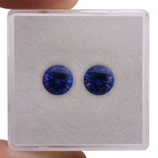 Zaffiro Blu di Ceylon Rotondo da 2,08 Carati