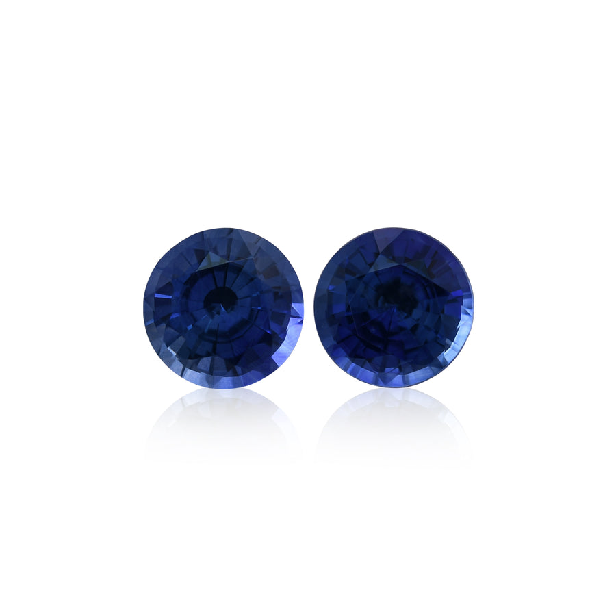 Zaffiro blu rotondo, di 2,01 carati, proveniente dallo SRI LANKA