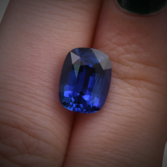 4.20 Carat Blue SRI LANKAN Cushion Sapphire CD