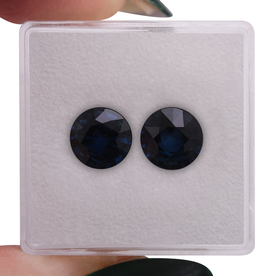 3.41 Karat Blauer THAI Runder Saphir