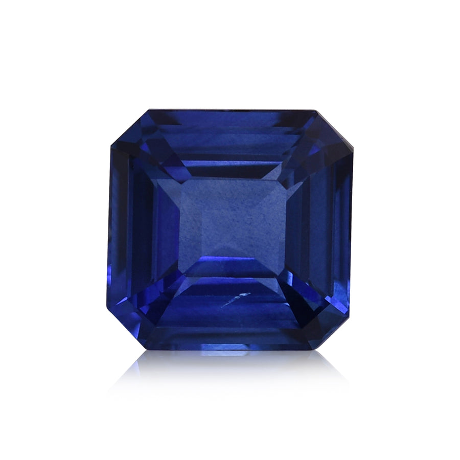 4,07 Karat Blauer SRI LANKAN Sq. Smaragd Saphir CD