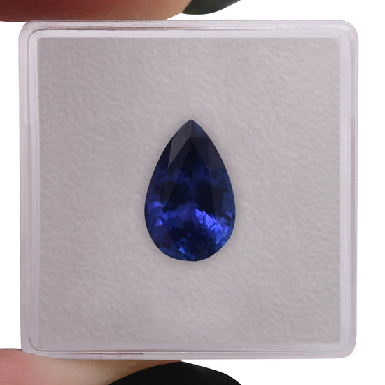 3.07 Carat Blue SRI LANKAN Pear Sapphire CD