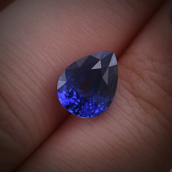 3.53 Carat Blue SRI LANKAN Pear Sapphire CD