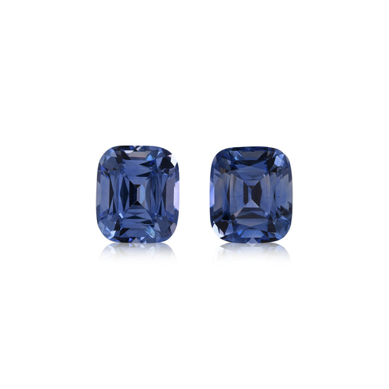 5.57 Carat Blue SRI LANKAN Cushion Sapphires Pair