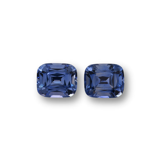 5.57 Carat Blue SRI LANKAN Cushion Sapphires Pair