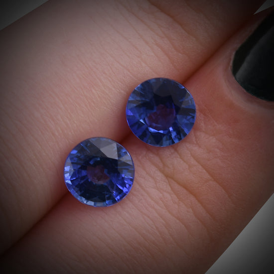 2,96 Karat Blauer SRI-LANKA-Saphir im Rundschliff