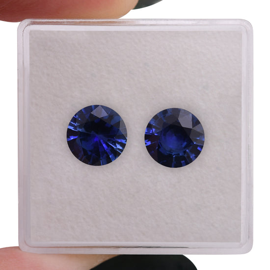 2,82 Karat blauer SRI LANKAN runder Saphir