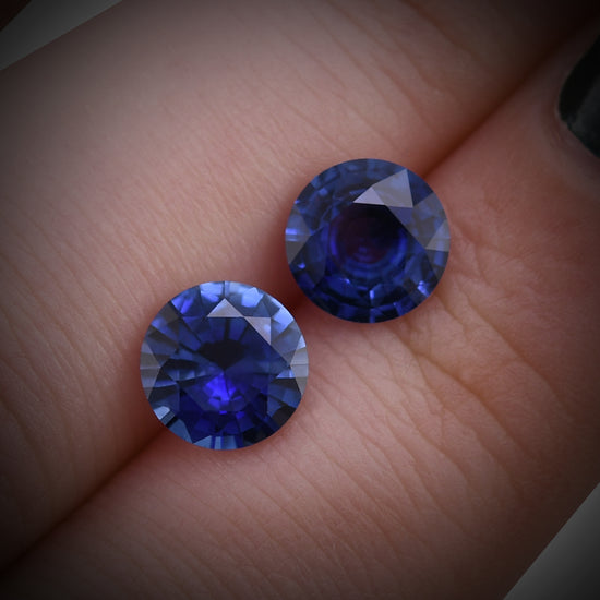 2,82 Karat blauer SRI LANKAN runder Saphir