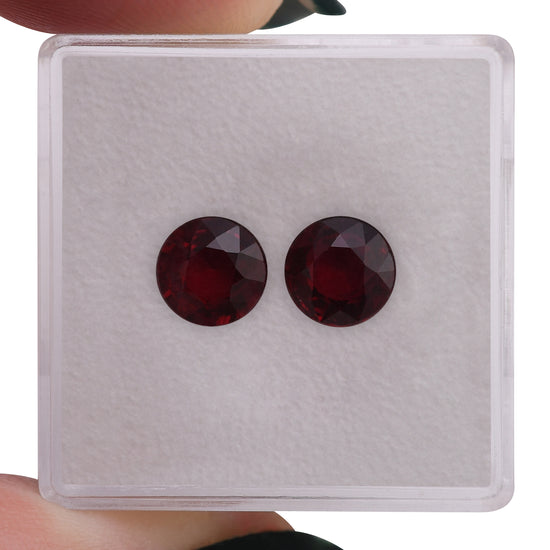 2,85 Karat roter, runder MOZAMBIKANISCHER Rubin