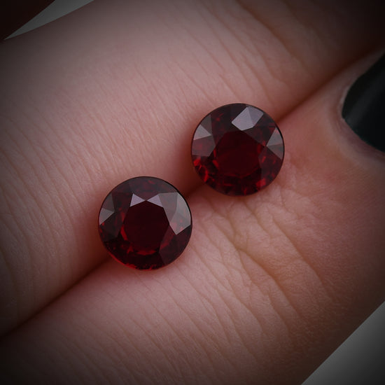 2,85 Karat roter, runder MOZAMBIKANISCHER Rubin