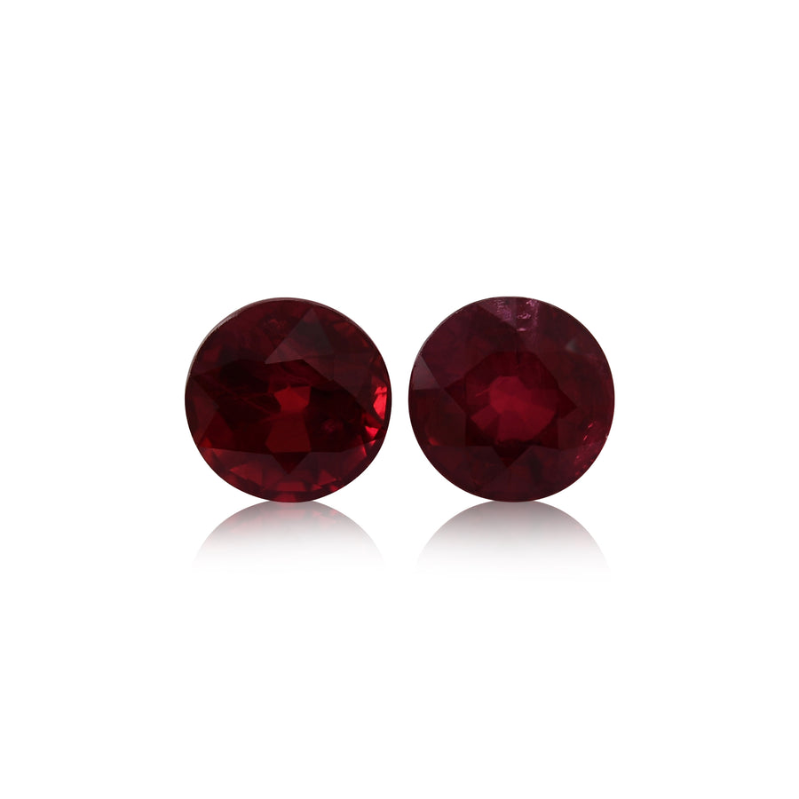 3.22 Carat Red MOZAMBIQUE Round Rubies