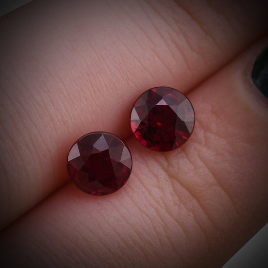 2,57 Karat roter, runder MOZAMBIKANISCHER Rubin