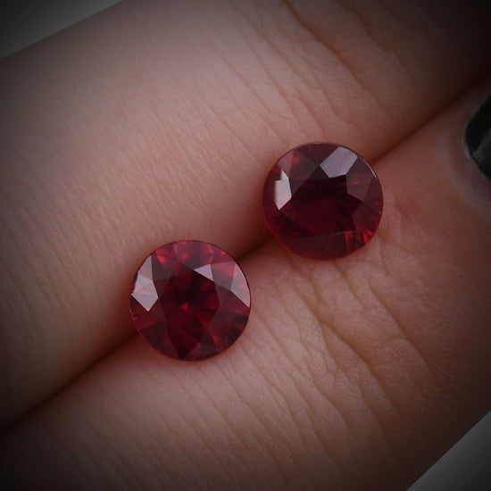 2.45 Karat Roter, runder mosambikanischer Rubin