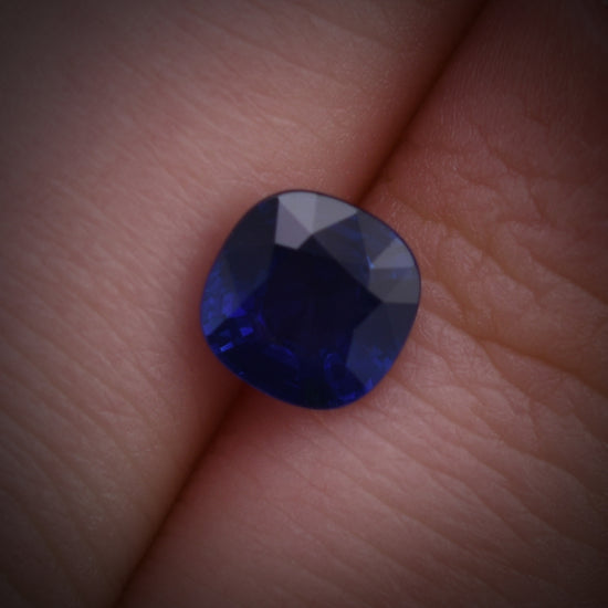 1.45 Carat Blue SRI LANKAN Cushion Sapphire