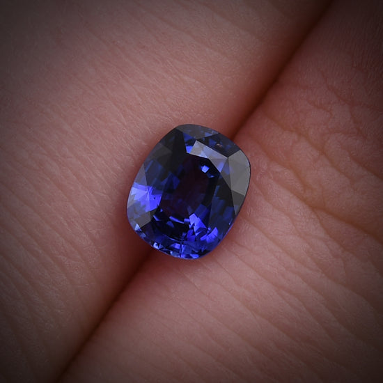 1.04 Carat Blue SRI LANKAN Cushion Sapphire