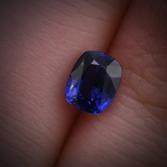 1.33 Carat Blue SRI LANKAN Cushion Sapphire