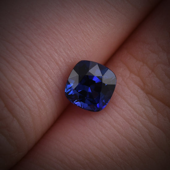 1.33 Carat Blue SRI LANKAN Cushion Sapphire