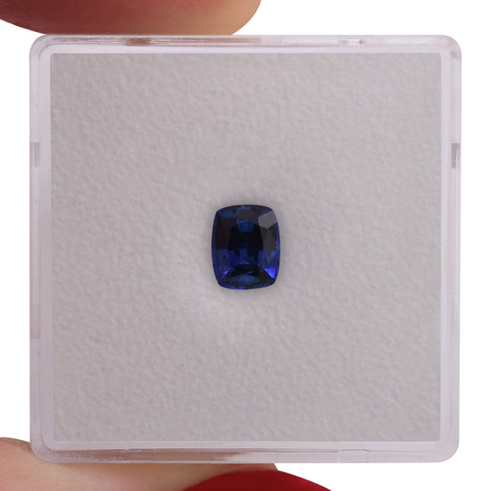 0.77 Carat Blue SRI LANKAN Cushion Sapphire