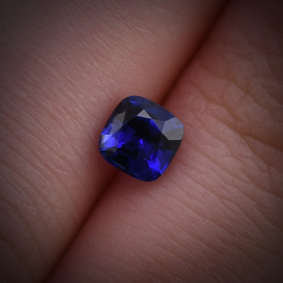 0.77 Carat Blue SRI LANKAN Cushion Sapphire