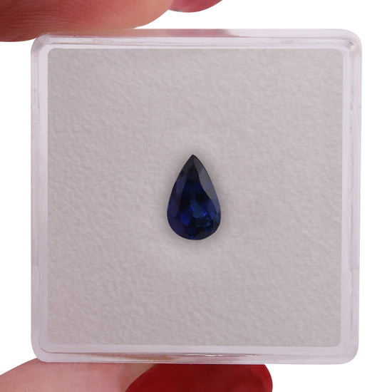 0.95 Carat Blue SRI LANKAN Pear Sapphire