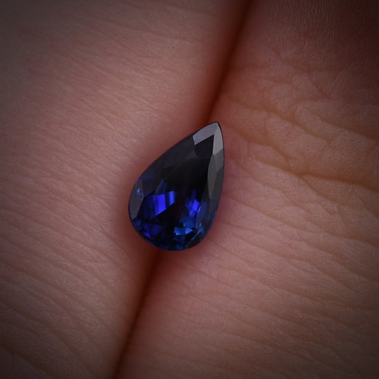 0.95 Carat Blue SRI LANKAN Pear Sapphire