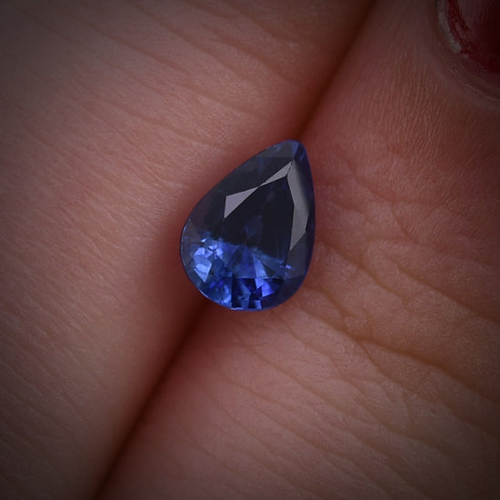 0.98 Carat Blue SRI LANKAN Pear Sapphire