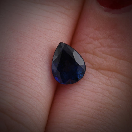 1.52 Carat Blue SRI LANKAN Pear Sapphire