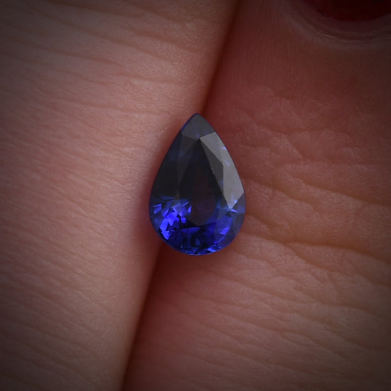 0.93 Carat Blue SRI LANKAN Pear Sapphire