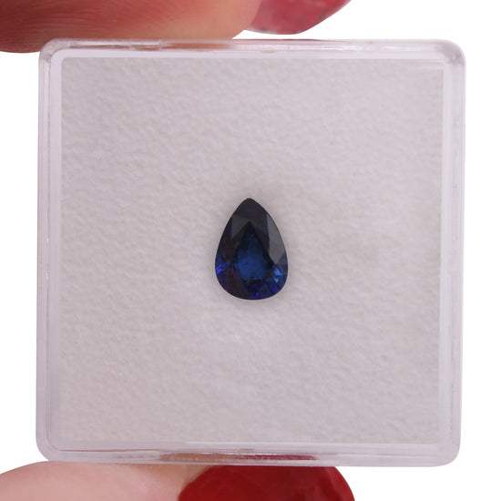 0.87 Carat Blue SRI LANKAN Pear Sapphire