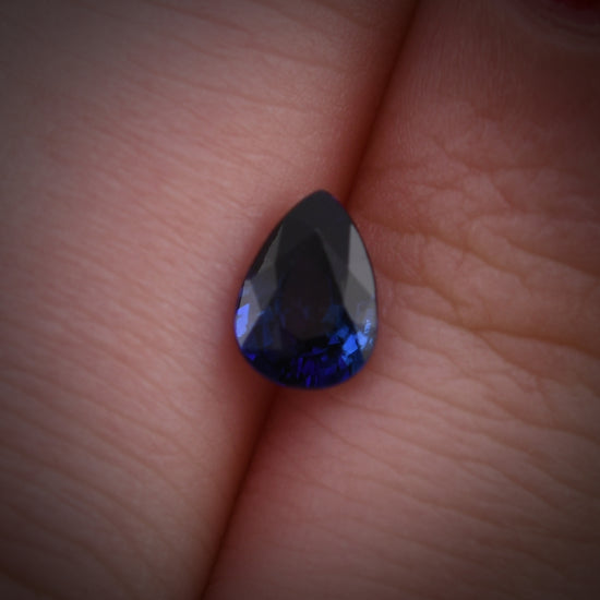 0.87 Carat Blue SRI LANKAN Pear Sapphire