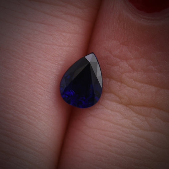 0.86 Carat Blue SRI LANKAN Pear Sapphire