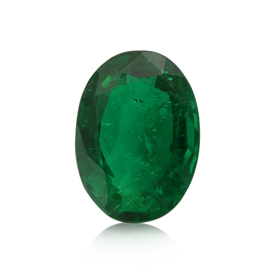 3.21 Carat Green ZAMBIA Oval Emerald GRS