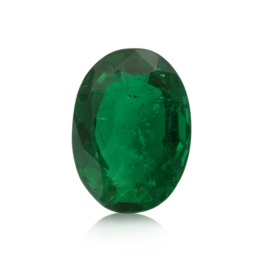 3.21 Carat Green ZAMBIA Oval Emerald GRS