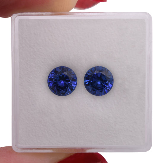 2,29 Karat blauer runder SRI LANKA Saphir