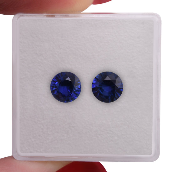 1,92 Karat runder srilankischer Blauer Saphir
