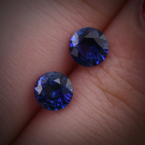 1,92 Karat runder srilankischer Blauer Saphir