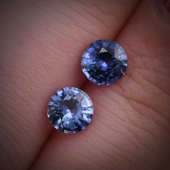 1,74 Karat Blauer SRI LANKAN Runder Saphir