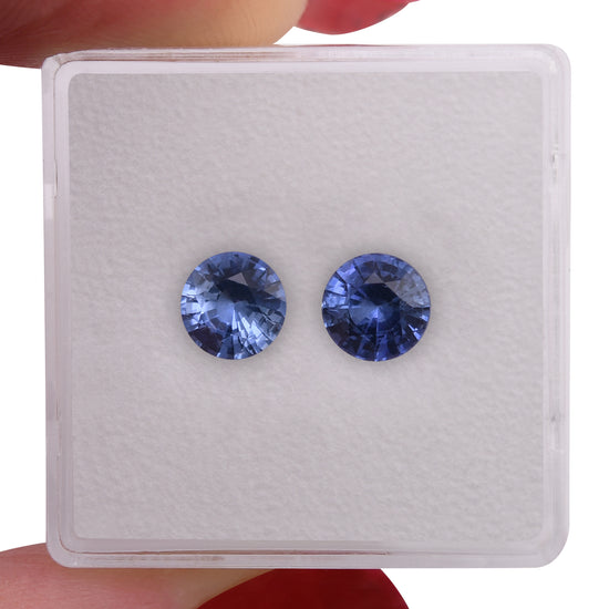 1,74 Karat Blauer SRI LANKAN Runder Saphir