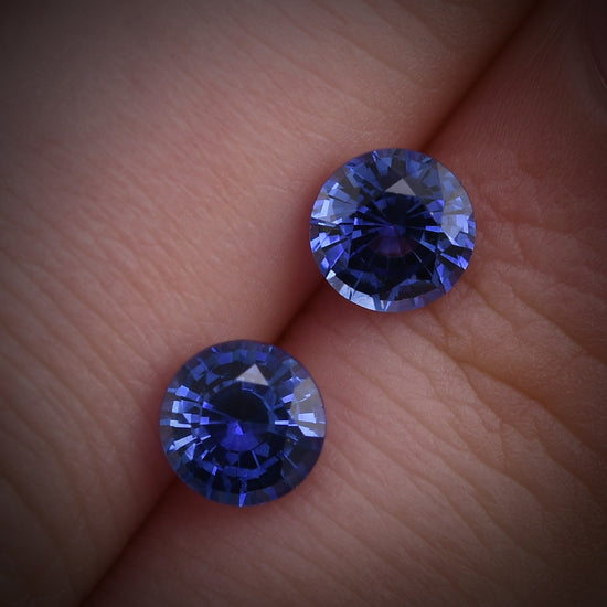 2,07 Karat blauer SRI LANKAN Runder Saphir