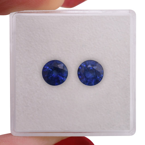 2,01 Karat blauer runder SRI LANKA Saphir